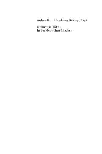 Kommunalpolitik in den deutschen Ländern: Eine Einführung