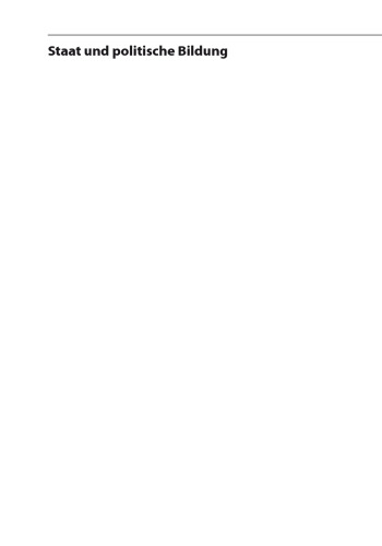 Staat und politische Bildung: Von der 