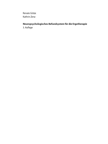 Neuropsychologisches Befundsystem für die Ergotherapie