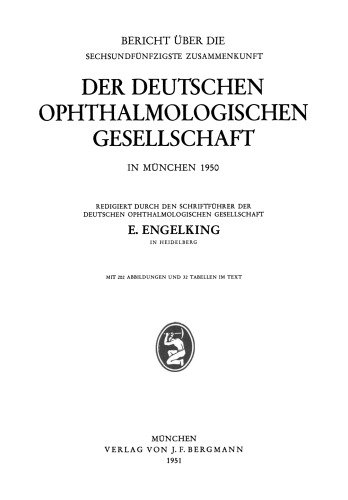 Der Deutschen Ophthalmologischen Gesellschaft: In München 1950