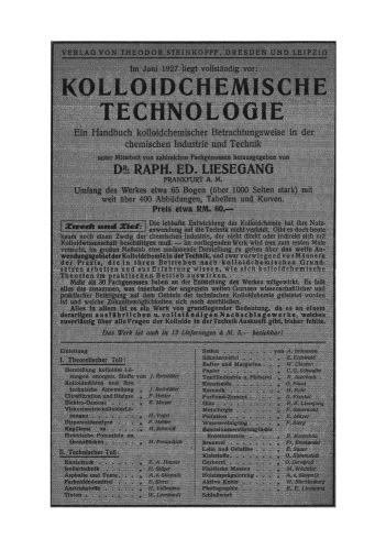 Leim und Gelatine: Sonderabdruck aus der Kolloidchemischen Technologie