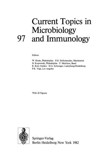 Current Topics in Microbiology and Immunology