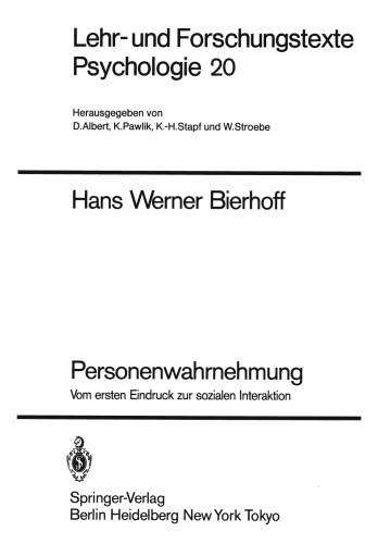 Personenwahrnehmung: Vom ersten Eindruck zur sozialen Interaktion