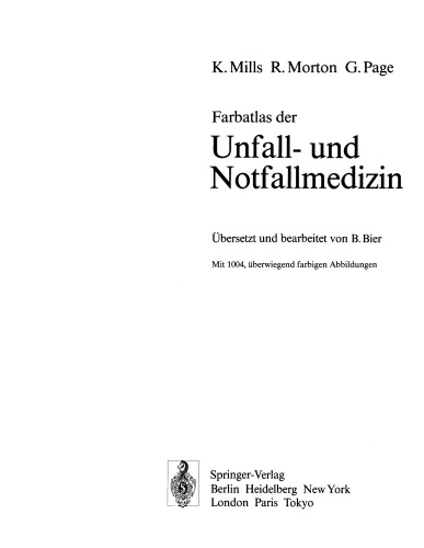 Farbatlas der Unfall- und Notfallmedizin