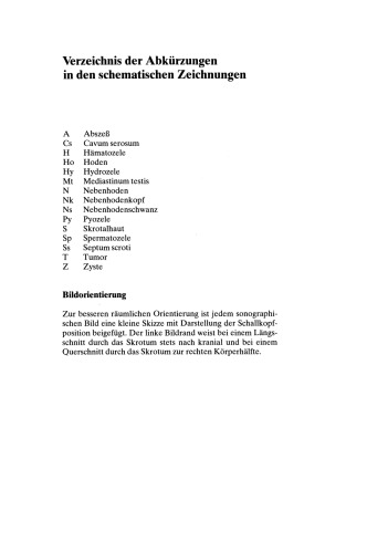 Sonographische Diagnostik des Skrotalinhalts: Lehrbuch und Atlas