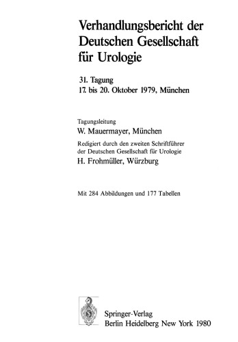 31. Tagung 17. bis 20. Oktober 1979, München