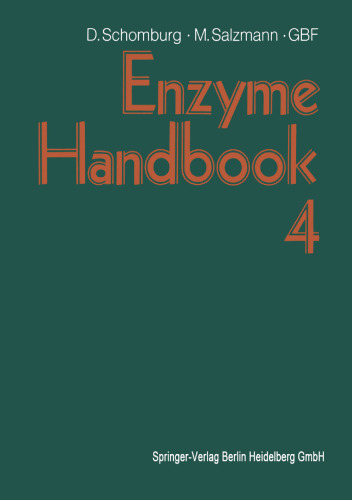 Enzyme Handbook 4: Class 3: Hydrolases