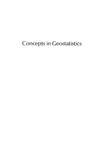 Concepts in Geostatistics