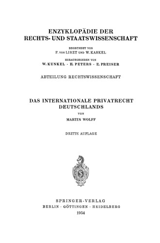 Das Internationale Privatrecht Deutschlands