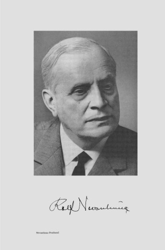 Festband zum 70. Geburtstag von Rolf Nevanlinna: Vorträge, gehalten anläβlich des Zweiten Rolf Nevanlinna-Kolloquiums in Zürich vom 4.–6. November 1965