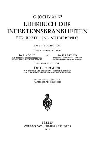 Lehrbuch der Infektionskrankheiten für Ärƶte und Studierende