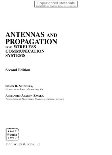 Antennas and Propagation for Wireless Communication Systems: 2nd Edition