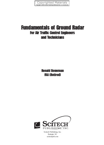 Fundamentals of Ground Radar for Air Traffic Control Engineers and Technicians