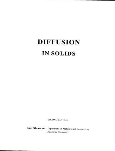 Diffusion in Solids