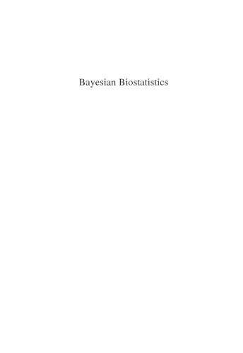 Bayesian Biostatistics