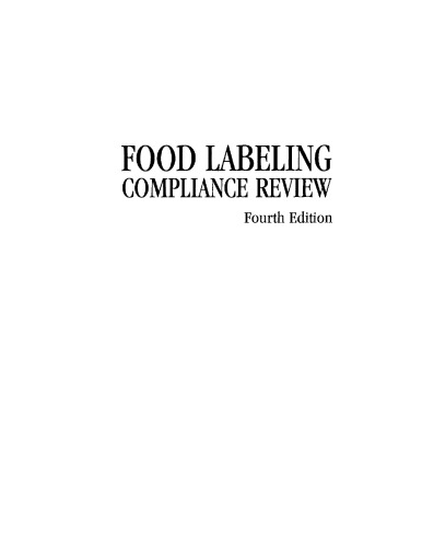 Food Labeling Compliance Review