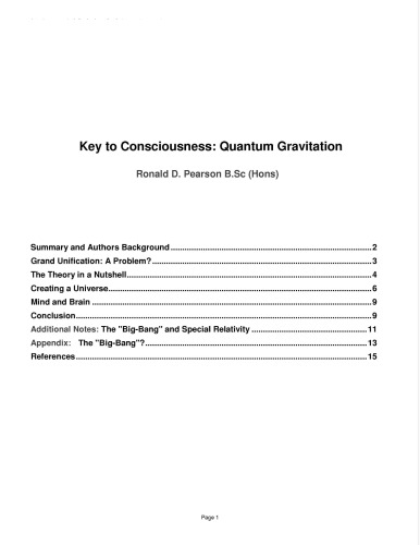 Key to Consciousness: Quantum Gravitation