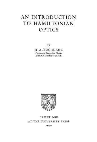 An Introduction to Hamiltonian Optics