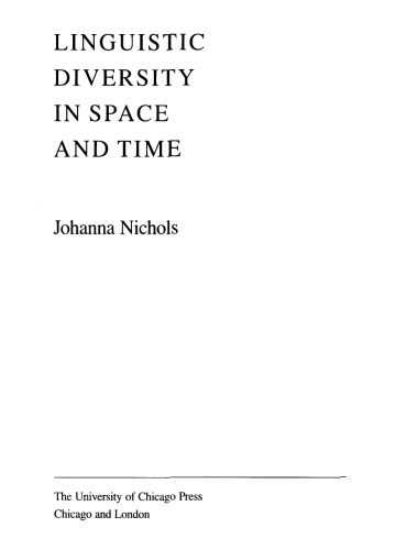 Linguistic Diversity in Space and Time