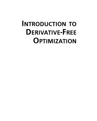 Introduction to derivative-free optimization