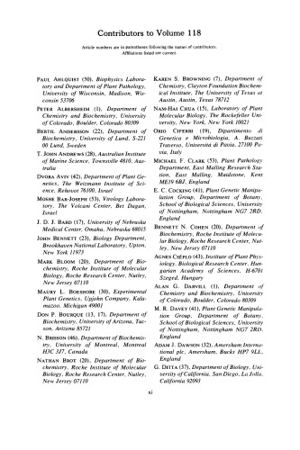 Plant Molecular Biology