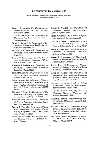 Biochemical Spectroscopy