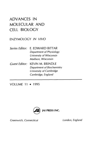 Enzymology in Vivo