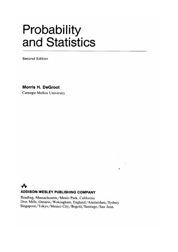 Probability and statistics