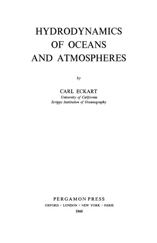 Hydrodynamics of Oceans and Atmospheres