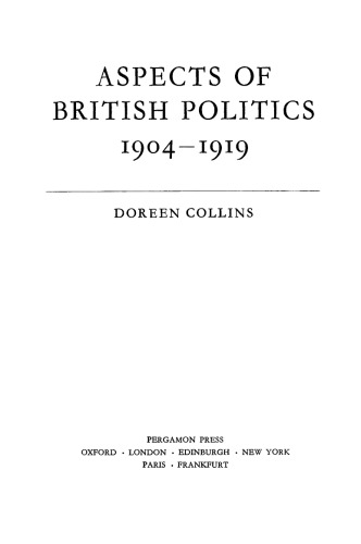 Aspects of British Politics 1904–1919