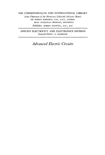 Advanced Electric Circuits