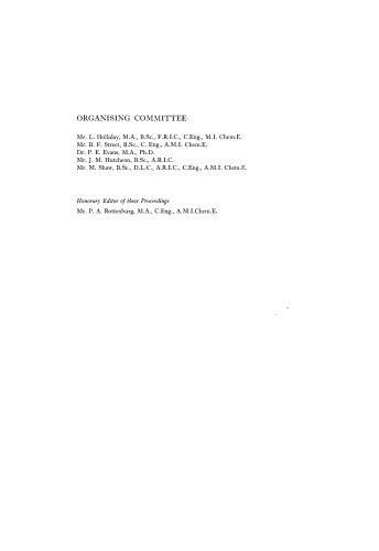 Advances in Materials. Proceedings of a Symposium Organised by the North Western Branch of the Institution of Chemical Engineers Held at Manchester, 6–9 April, 1964