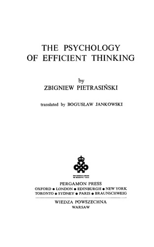 The Psychology of Efficient Thinking