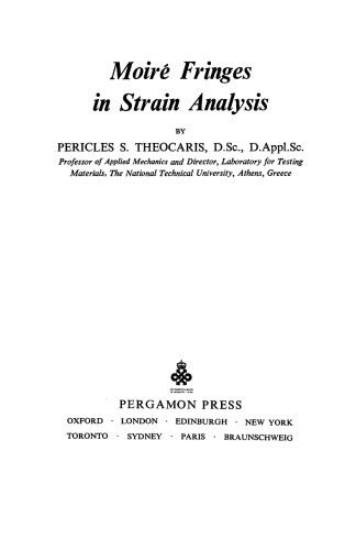 Moiré Fringes in Strain Analysis