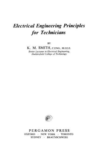 Electrical Engineering Principles for Technicians