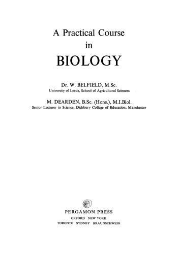 A Practical Course in Biology