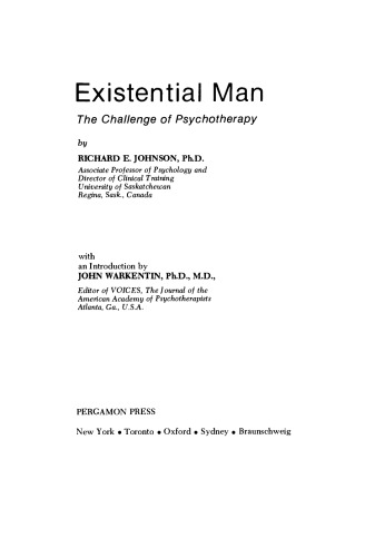 Existential Man. The Challenge of Psychotherapy