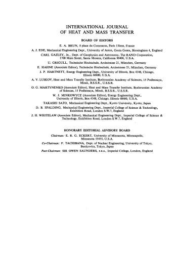 Progress in Heat and Mass Transfer. Selected Papers of the 1970 International Seminar