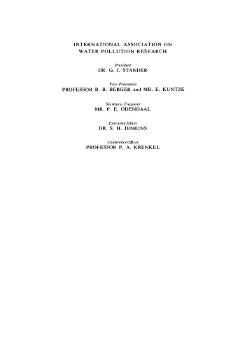 Heavy Metals in the Aquatic Environment. Proceedings of the International Conference Held in Nashville, Tennessee, December 1973