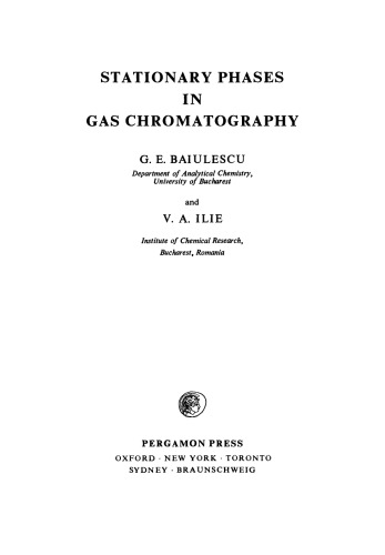 Stationary Phases in Gas Chromatography