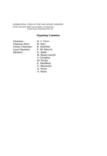 Photochemistry–7. Plenary Lectures Presented at the Seventh Symposium on Photochemistry, Leuven, Belgium, 24–28 July 1978