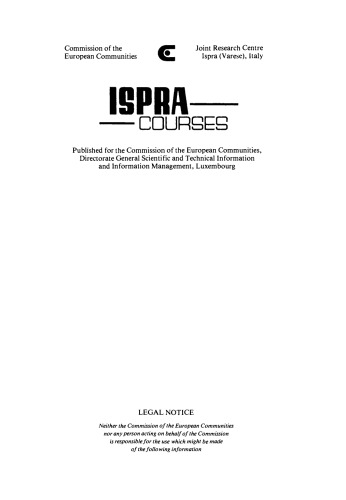 Biological Aspects of Freshwater Pollution. Proceedings of the Course Held at the Joint Research Centre of the Commission of the European Communities, Ispra, Italy, 5–9 June 1978