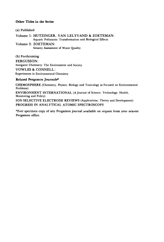 Analytical Techniques in Environmental Chemistry. Proceedings of the International Congress, Barcelona, Spain, November 1978