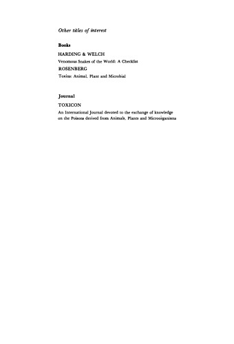 Natural Toxins. Proceedings of the 6th International Symposium on Animal, Plant and Microbial Toxins, Uppsala, August 1979