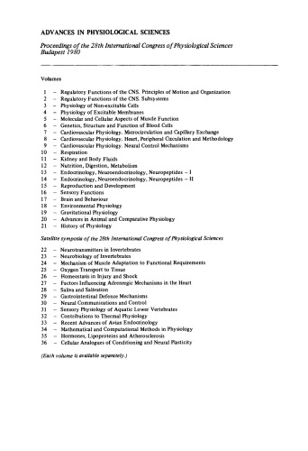 Endocrinology Neuroendocrinology Neuropeptides. Proceedings of the 28th International Congress of Physiological Sciences, Budapest, 1980