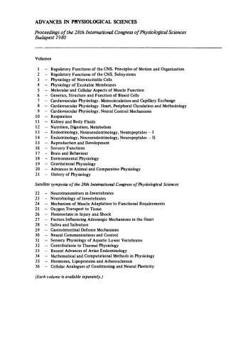 History of Physiology. Proceedings of the 28th International Congress of Physiological Sciences, Budapest, 1980