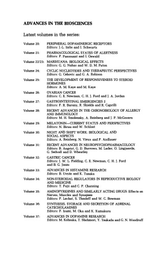 Advances in Dopamine Research. Proceedings of a Satellite Symposium to the 8th International Congress of Pharmacology, Okayama, Japan, July 1981