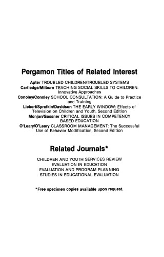 Psychological Research in the Classroom. Issues for Educators and Researchers