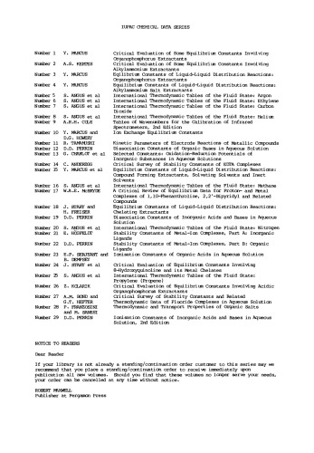 Ionisation Constants of Inorganic Acids and Bases in Aqueous Solution