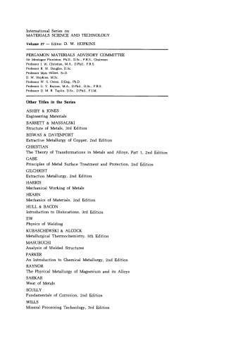 Fundamentals of Metallurgical Processes